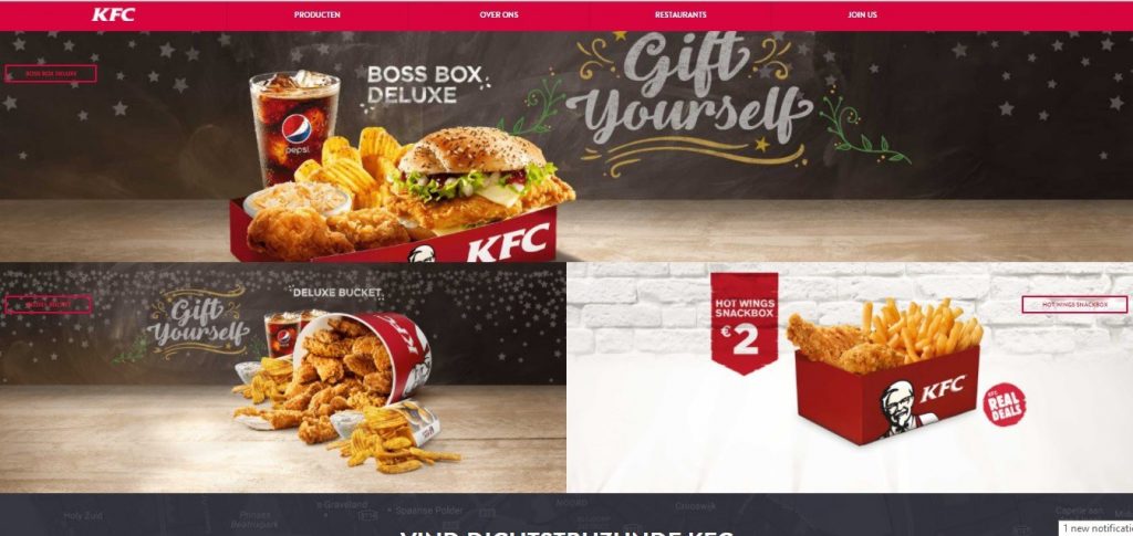 Dutch website of KFC